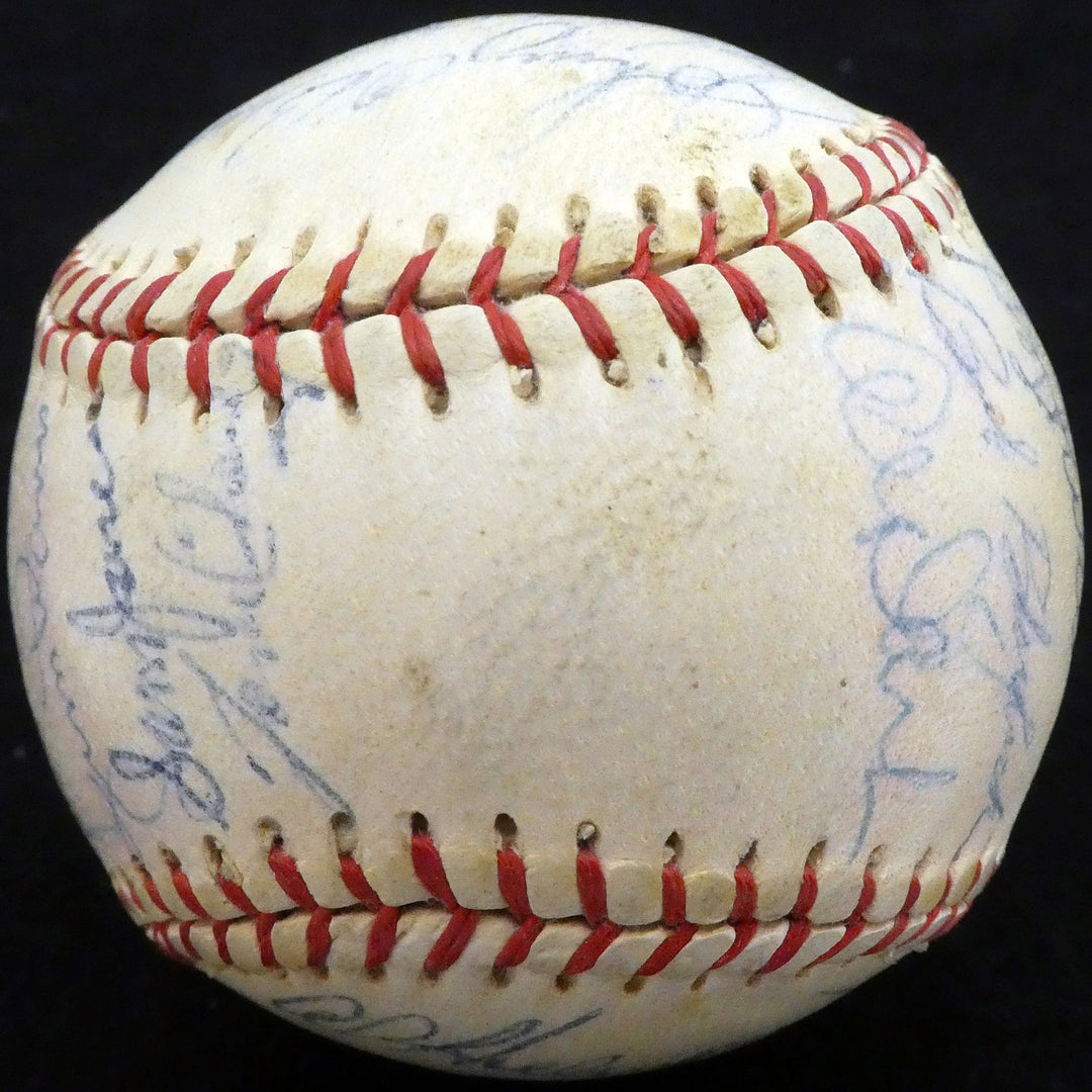 1956 Spring Training Signed League Baseball With 27 Total Signatures Stan