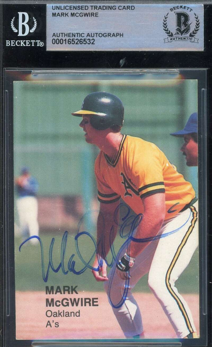 Mark McGwire Beckett BAS Signed 1988 Playball America Autograph