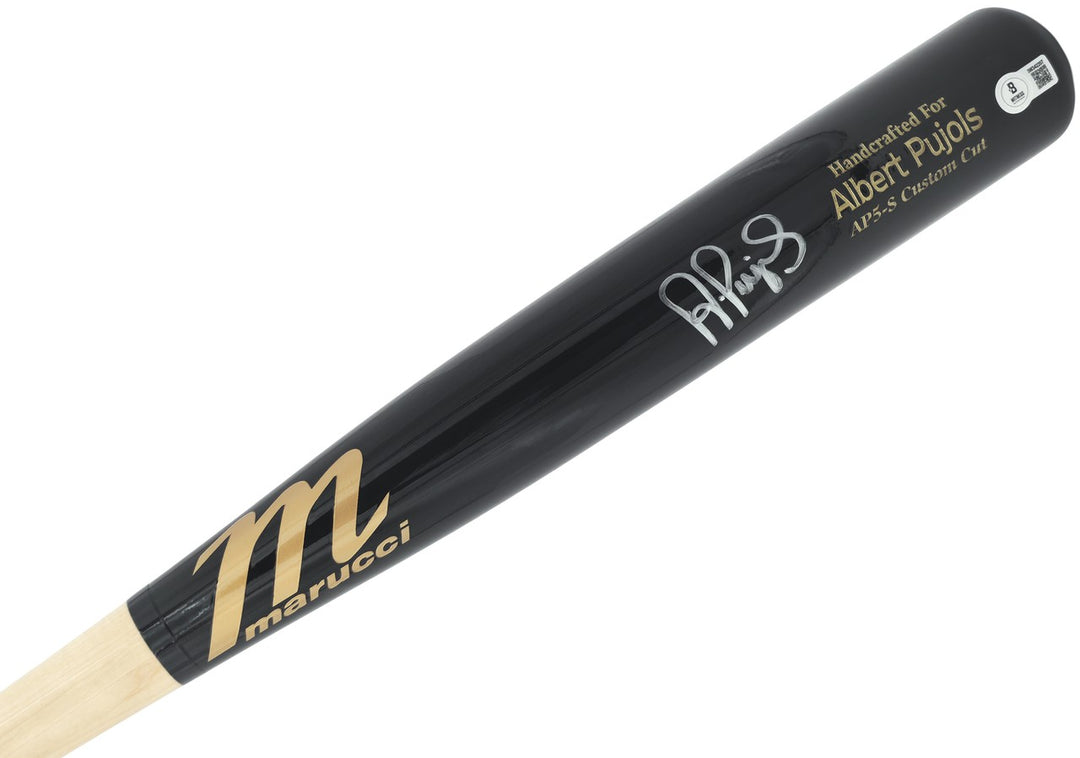 Albert Pujols Auto Black Marucci Player Model Baseball Bat Cardinals BAS