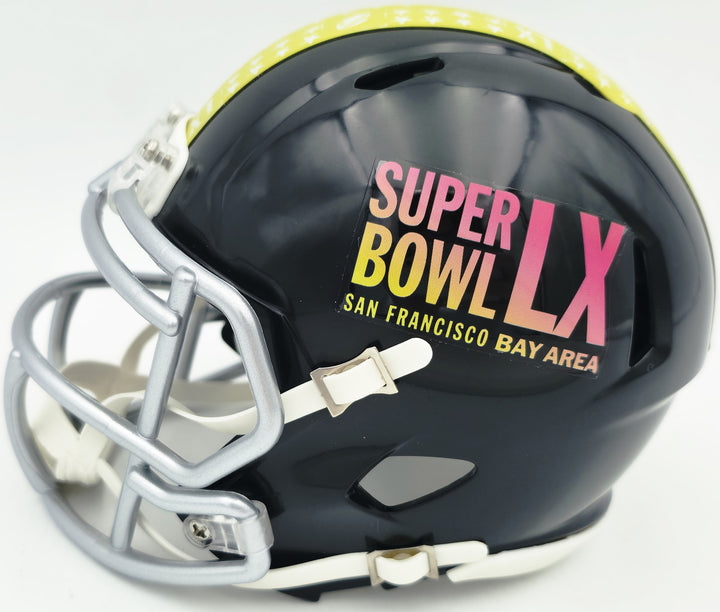 Zach Charbonnet Signed Seahawks Black SB LX Logo Speed Mini Helmet MCS Holo