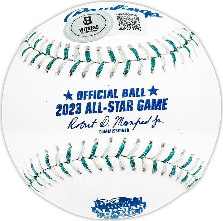 Luis Robert Jr Auto 2023 ASG Game Logo MLB Baseball White Sox 1st AS Beckett