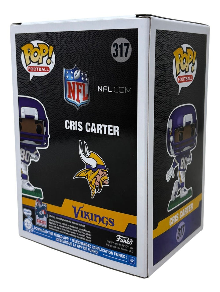 Cris Carter Signed Minnesota Vikings Funko Pop #317 Schwartz Hologram