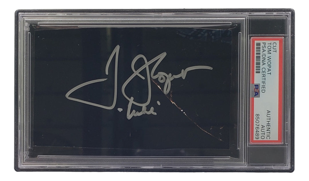 Tom Wompat Signed Slabbed Dukes Of Hazard Cut Signature PSA/DNA 85076489
