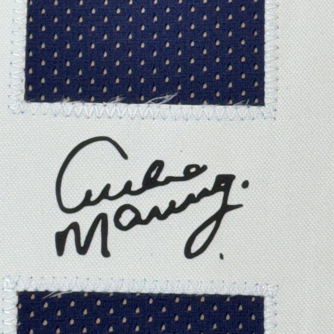 Framed Facsimile Autographed Archie Manning 33x42 Blue Reprint Laser Auto Jersey