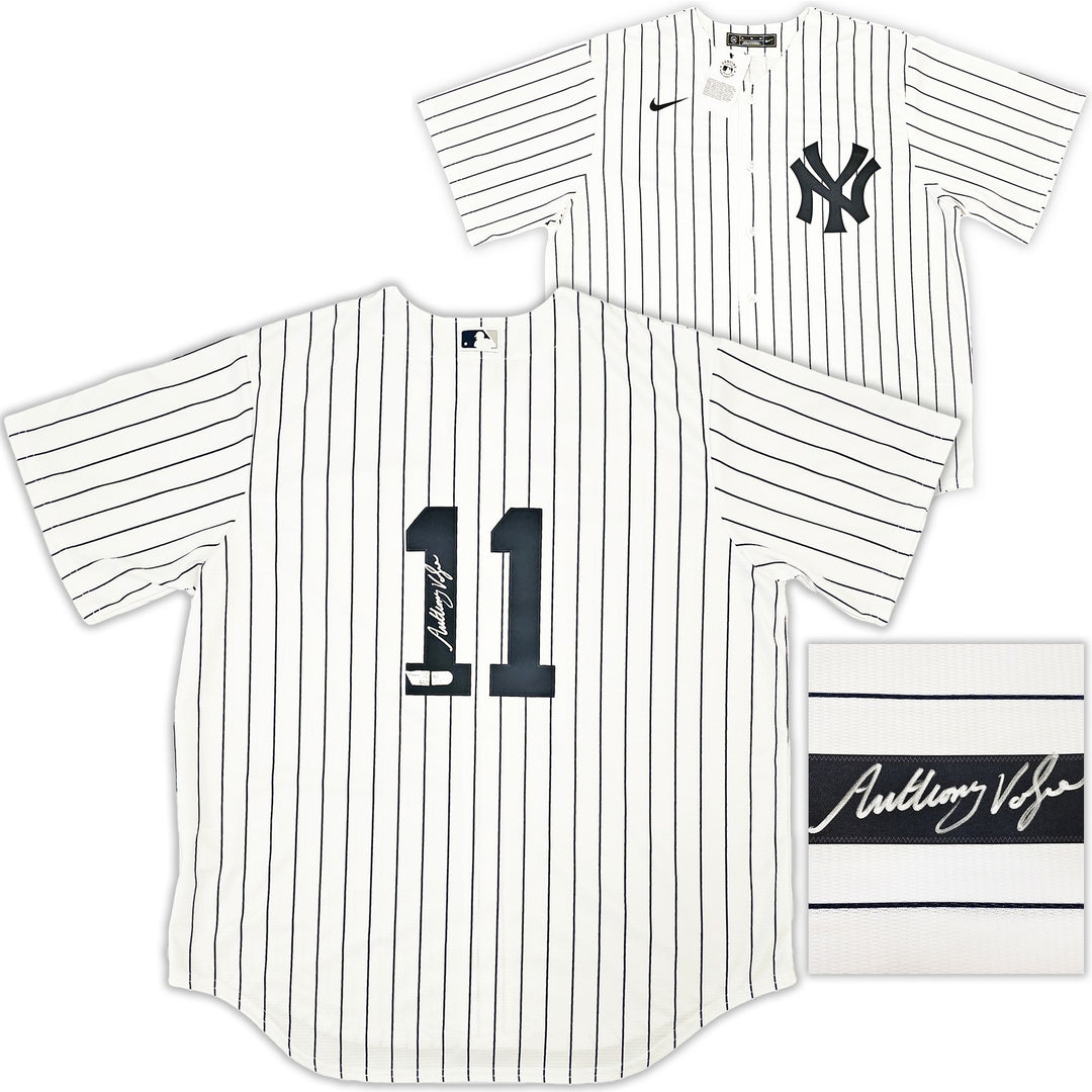 New York Yankees Anthony Volpe Signed White Nike Jersey Size XL Fanatics Holo