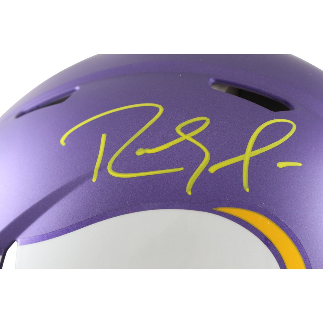 Randy Moss Autographed Minnesota Vikings Authentic Tribute Helmet Beckett 56336