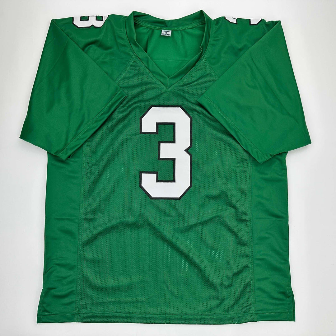 Autographed/Signed Nolan Smith Jr. Philadelphia Kelly Green Football Jersey JSA