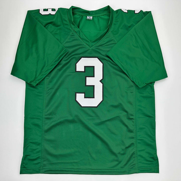 Autographed/Signed Nolan Smith Jr. Philadelphia Kelly Green Football Jersey JSA