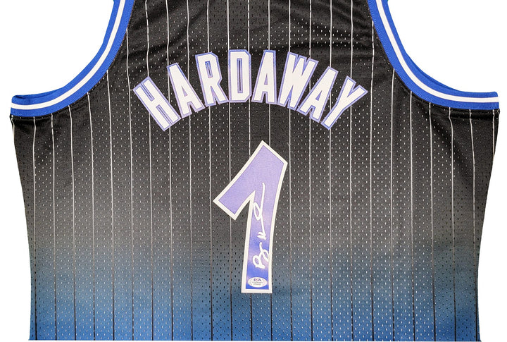 Magic Penny Hardaway Auto Black Blue M&N Fadeaway 94 HWC Swingman Jersey XL PSA