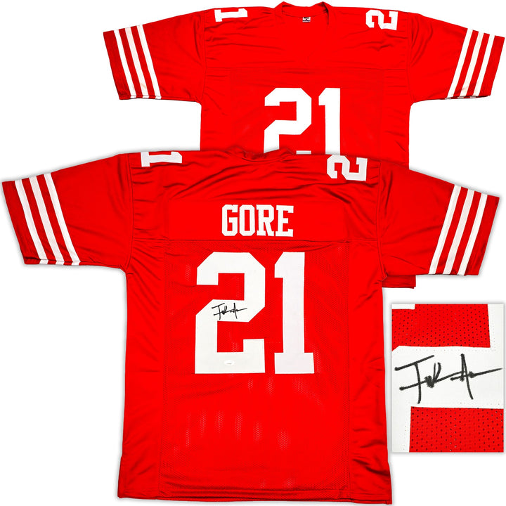 San Francisco 49ers Frank Gore Autographed Signed Red Jersey JSA