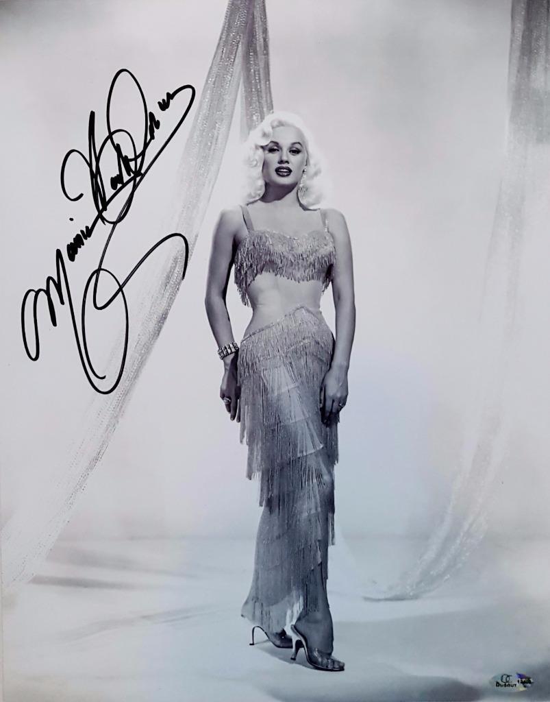 Mamie Van Doren Signed 11x14 Photo Playboy Playmate OC Dugout Hologram + COA E