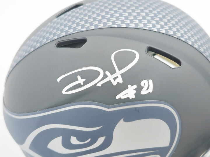 Devon Witherspoon Auto Seahawks Slate Silver Speed Replica Mini Helmet MCS Holo