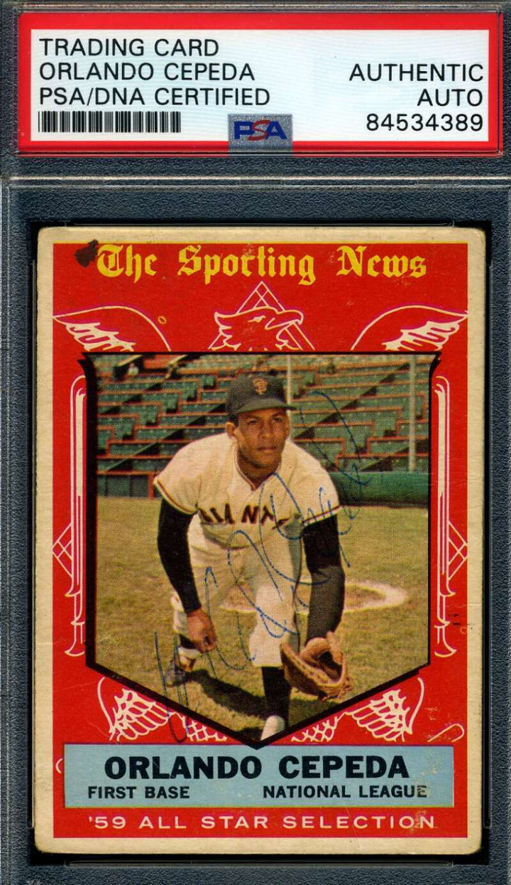 Orlando Cepeda PSA DNA Vintage  Signed 1959 Topps Autograph