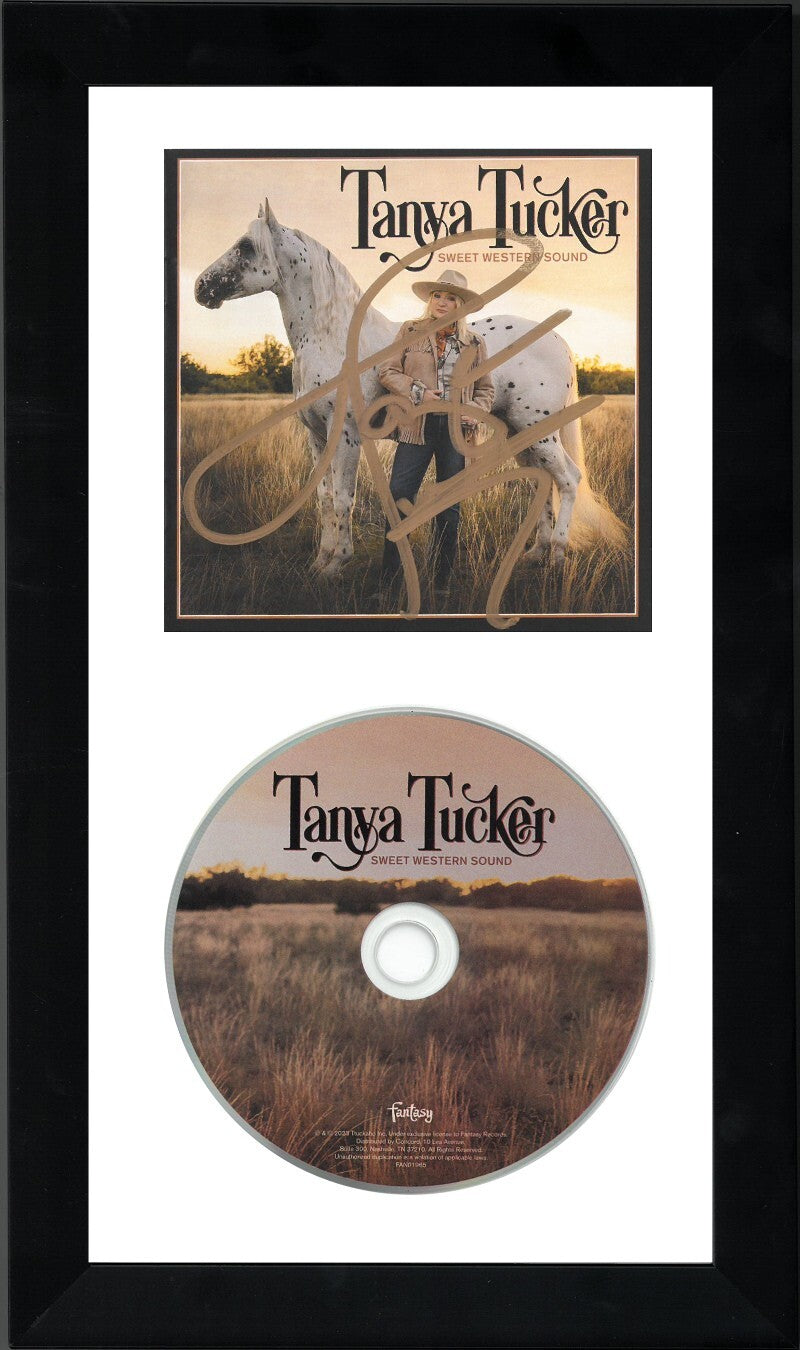 Tanya Tucker signed 2023 Sweet Western Sound Album Booklet w/CD Custom Framed
