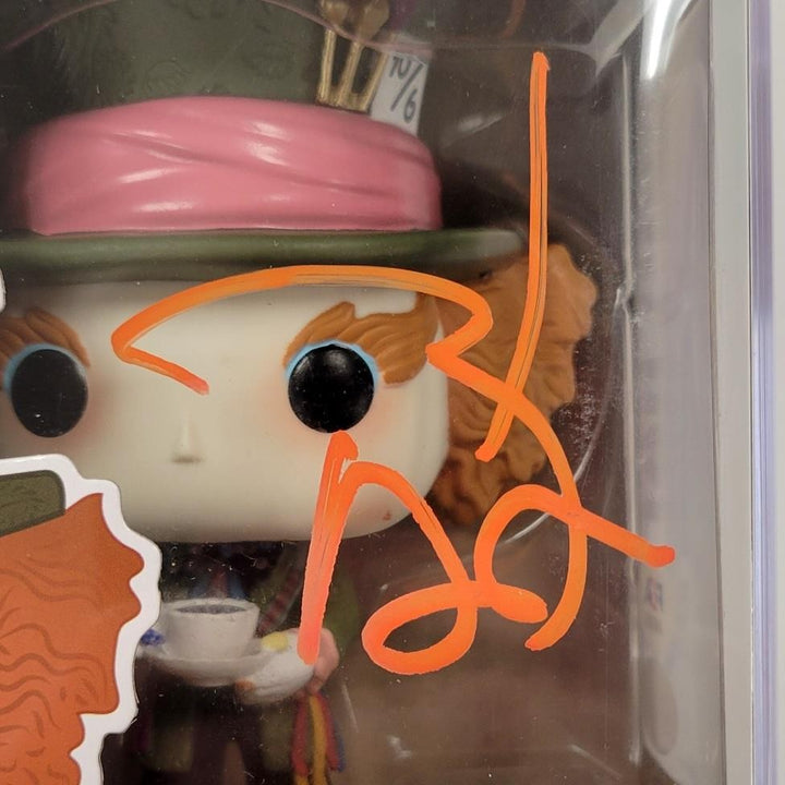 Johnny Depp signed Alice Mad Hatter Funko Pop Figure 177 autograph PSA Encap