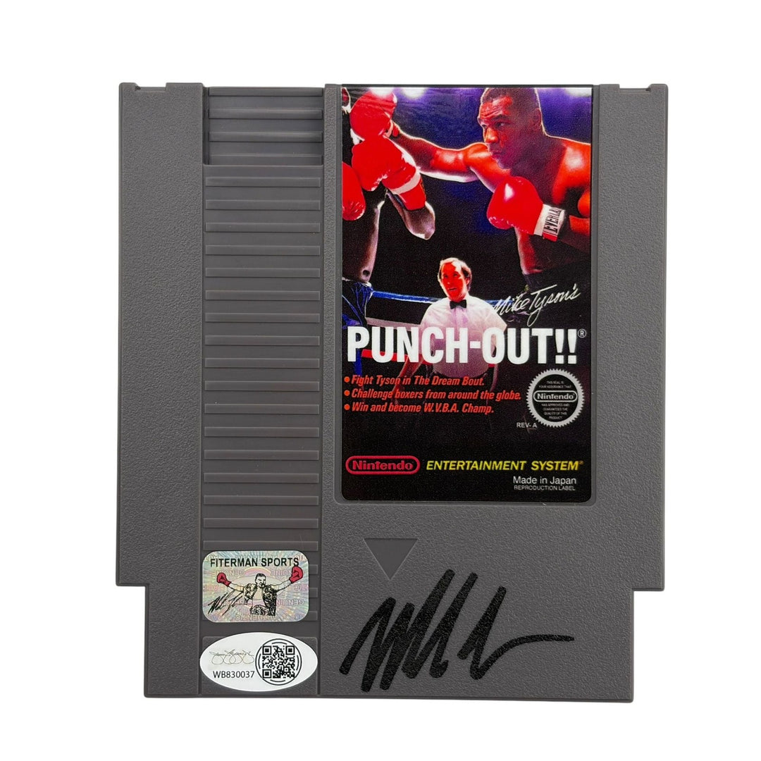 Autographed/Signed Mike Tyson Replica NES Punch-Out Cartridge JSA COA