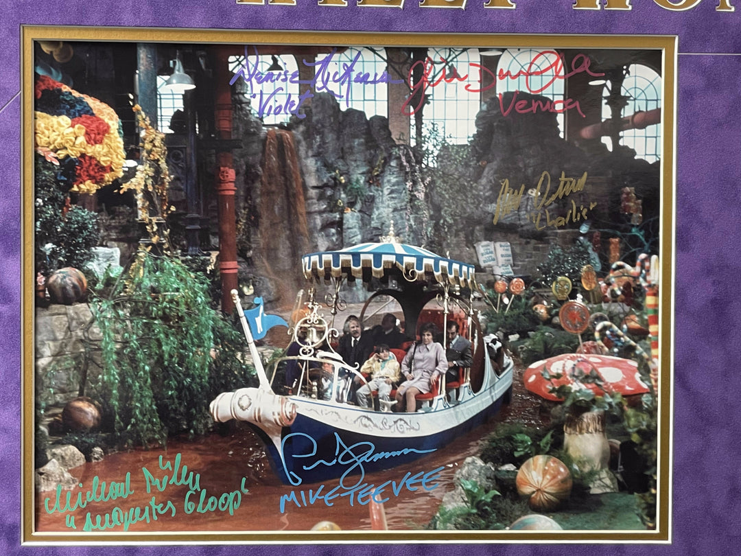 Willy Wonka Kids x5 Signed Framed 11x14 Photo Golden Ticket Themmen COA Auto