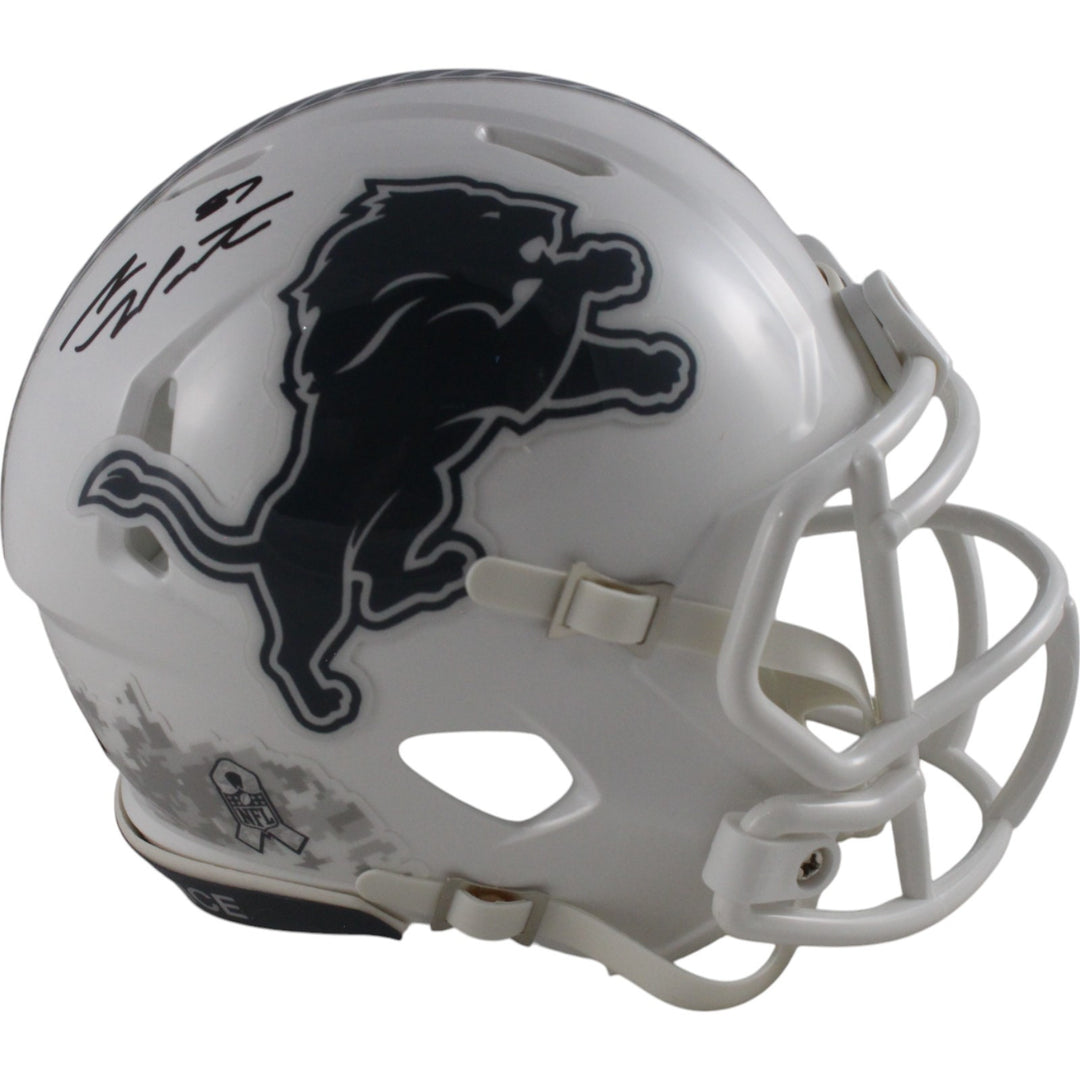Sam LaPorta Autographed/Signed Detroit Lions 24 STS Mini Helmet Beckett 49657