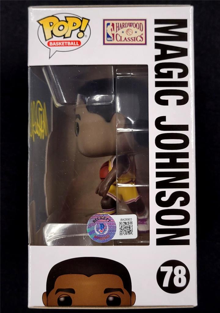 Magic Johnson signed Lakers Yellow Funko Pop! autograph ~ Beckett BAS Witness