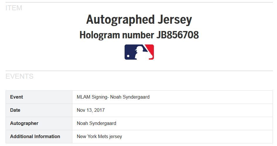 Noah Syndergaard signed Mets salute service Camo jersey THOR USA Auto MLB holo