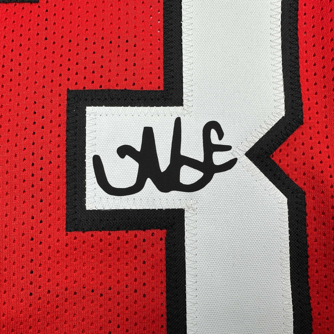 Facsimile Autographed Nate Frazier Georgia Red Reprint Jersey Size Men's XL