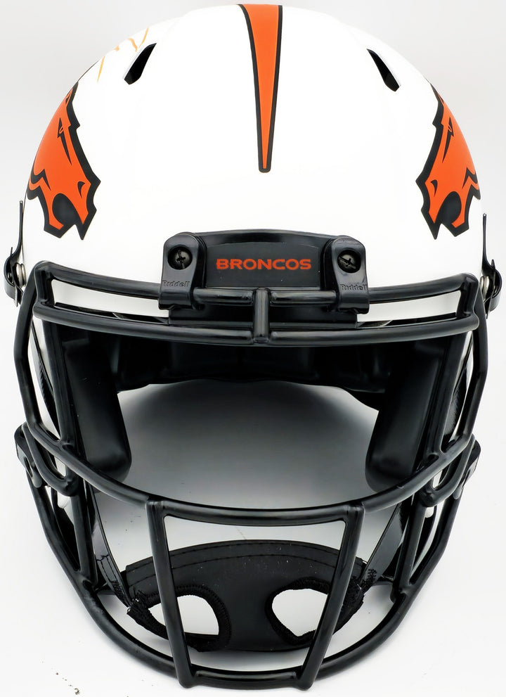 Russell Wilson Auto Broncos Lunar Eclipse White Full Size Auth Helmet Fanatics