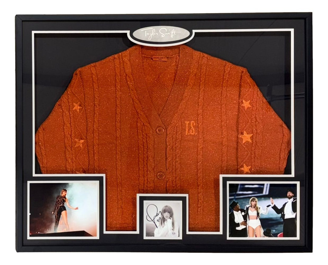 Taylor Swift Signed Framed Life Of Showgirl Cardigan Sweater w/ Signed Insert