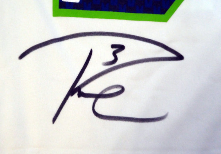Seattle Seahawks Russell Wilson Signed White Nike Jersey Size L RW Holo