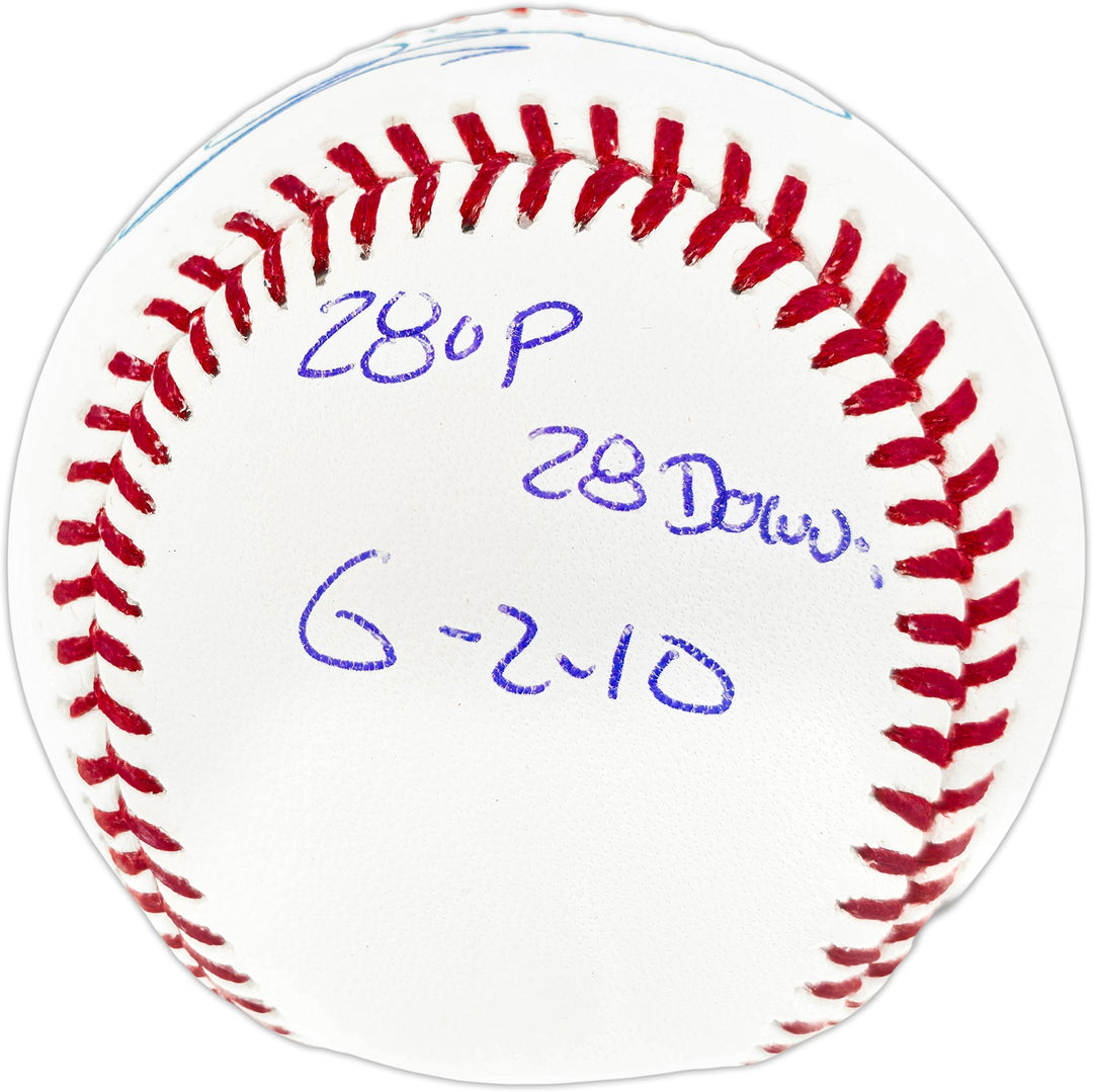 Armando Galarraga Signed MLB Baseball Detroit Tigers "28 Up, 28 Down" JSA