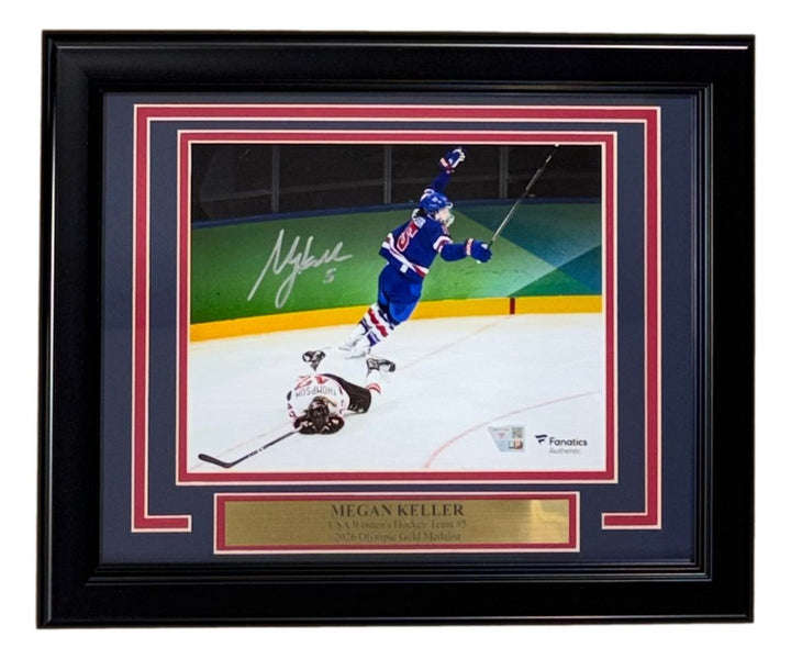 Megan Keller Signed Framed 8x10 USA Hockey 2026 Olympic Gold Photo Fanatics