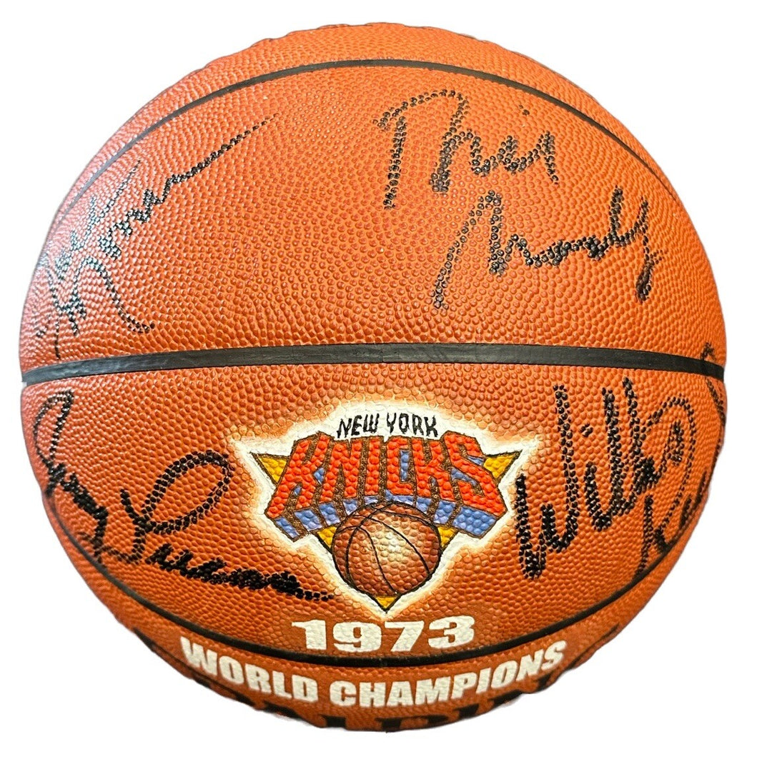 1973 NY Knicks Team Signed Nba Champions Basketball 8 auto Frazier Reed /10 COA
