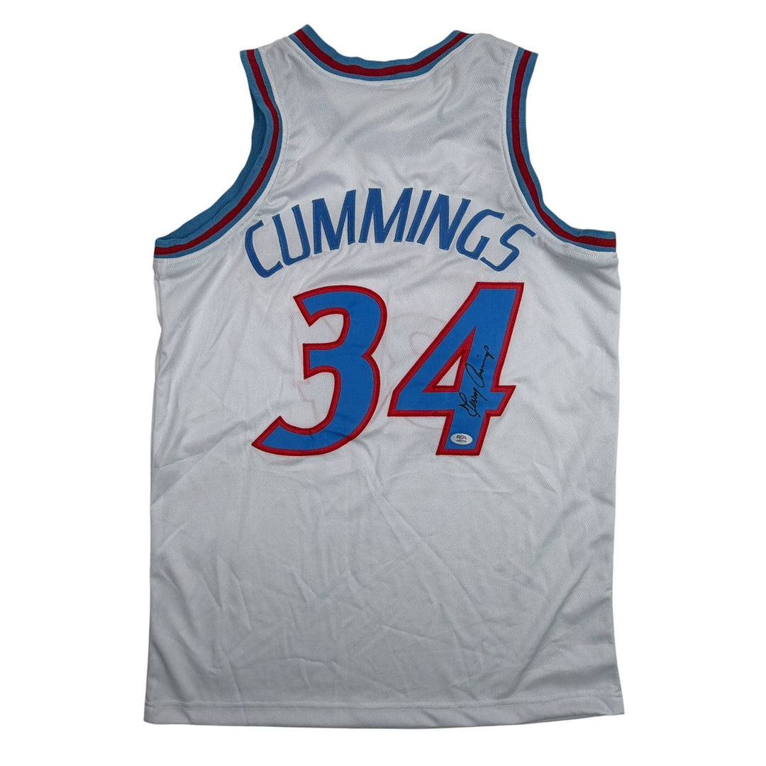 Autographed/Signed Terry Cummings Los Angeles White Jersey Beckett BAS COA