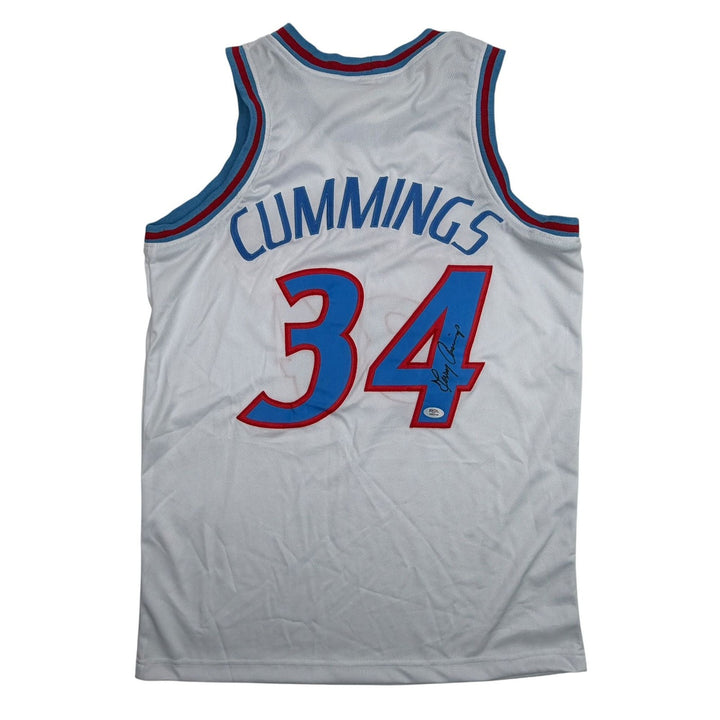 Autographed/Signed Terry Cummings Los Angeles White Jersey Beckett BAS COA