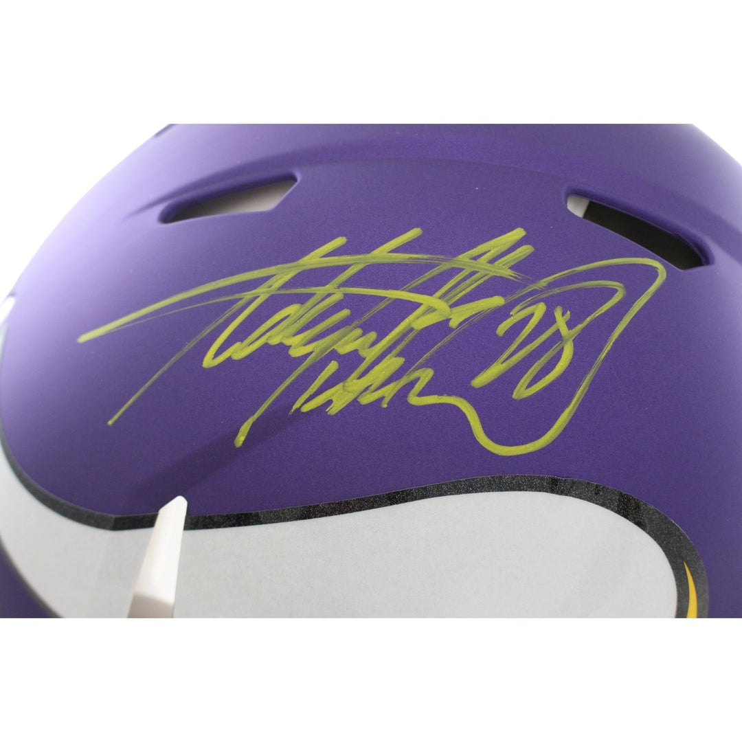 Adrian Perterson Signed Minnesota Vikings Authentic Helmet Beckett WIT 57525