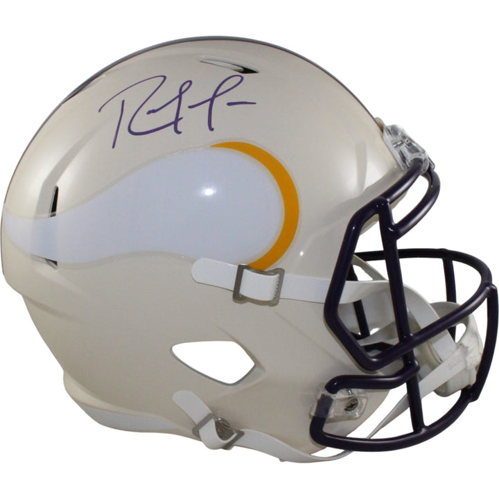 Randy Moss Autographed/Signed Minnesota Vikings F/S Retro Helmet Beckett 56330