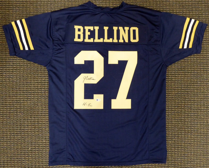 Navy Midshipmen Joe Bellino Autographed Signed Blue Jersey "H-60" Beckett