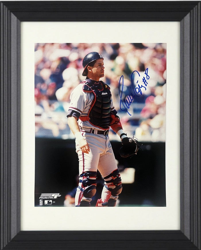 Javy Lopez signed Atlanta Braves MLB 8x10 Photo #8 Framed- Tuff Stuff COA/Ticket