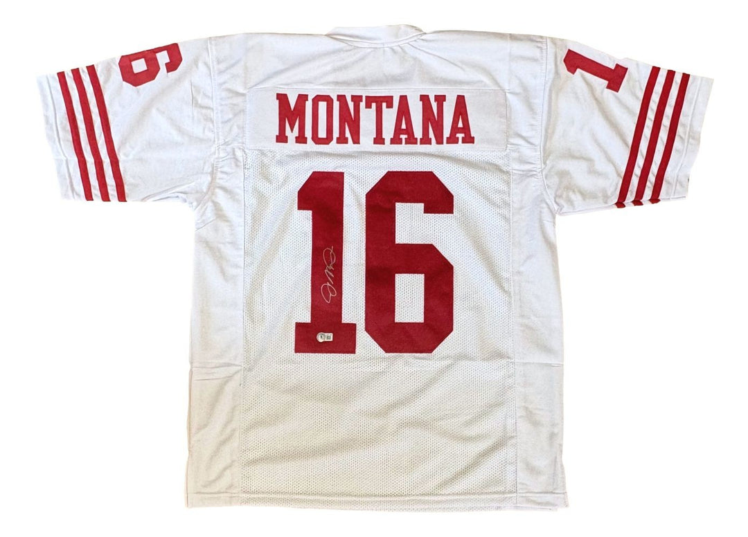 Joe Montana San Francisco Signed White Football Jersey BAS