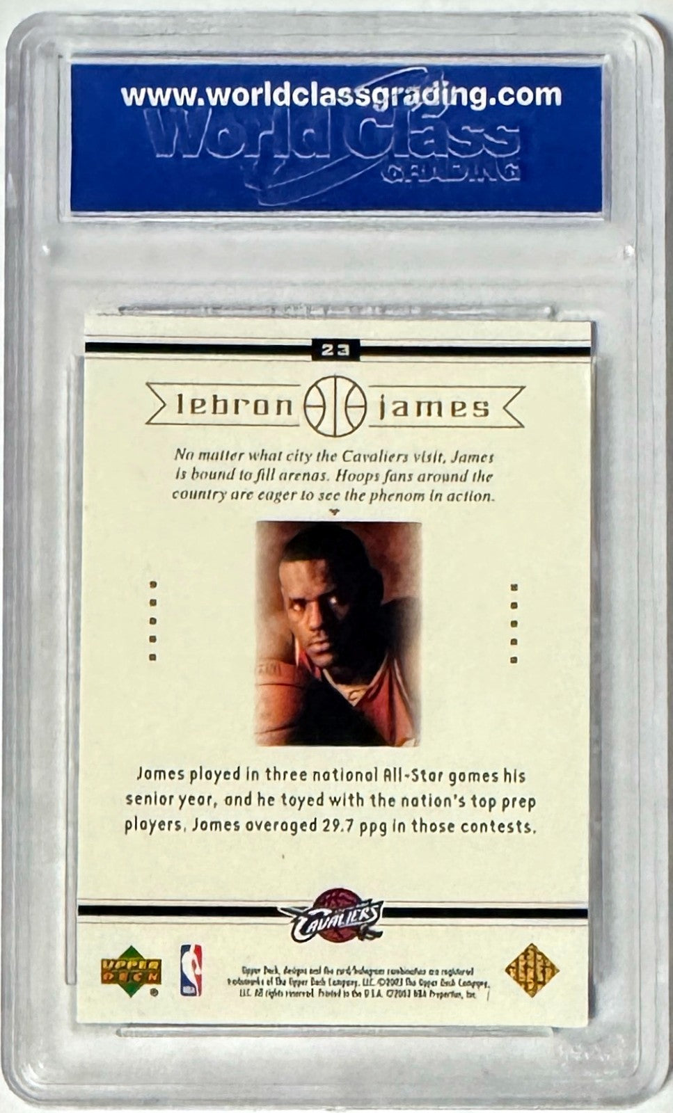 LeBron James 2003 Upper Deck From Coast To Coast Rookie Card #23- WCG 10 Gem MT