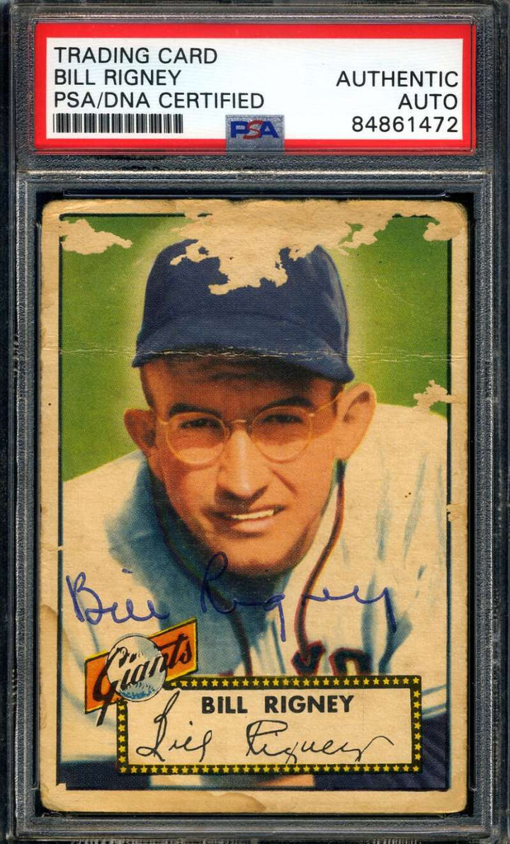 Bill Rigney PSA DNA Signed 1952 Topps Autograph