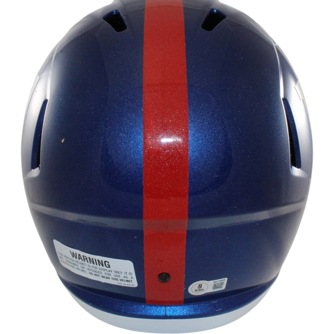 Abdul Carter Autographed New York Giants F/S Helmet Beckett Witness 56867