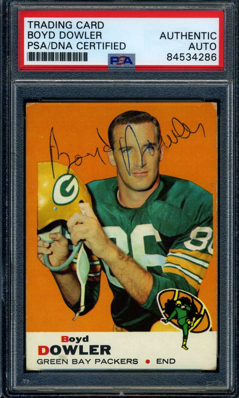 Boyd Dowler PSA DNA Vintage Signed 1969 Topps Autographed