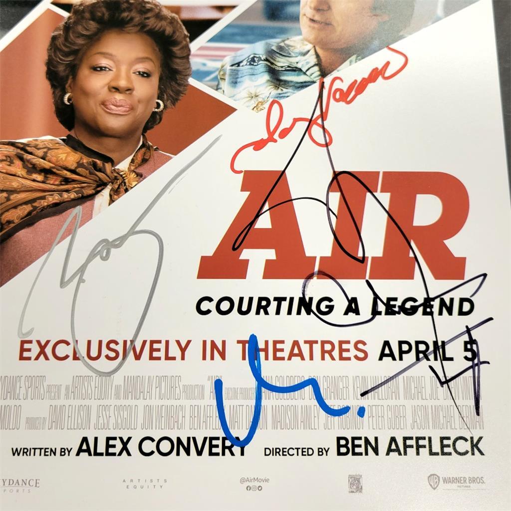 Air Cast (5) signed 12x18 photo Affleck Damon Tucker Wayans Vaccaro Beckett BAS