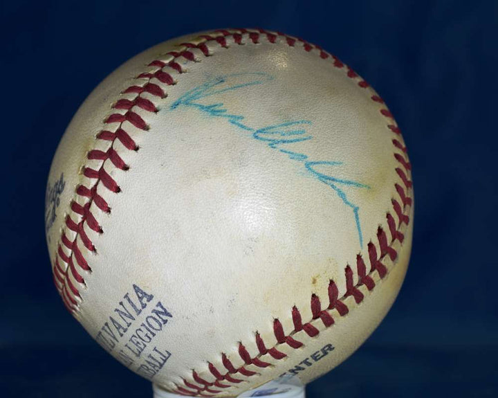 Richie Ashburn Psa/dna Vintage Penn League Autograph Baseball Signed Authentic