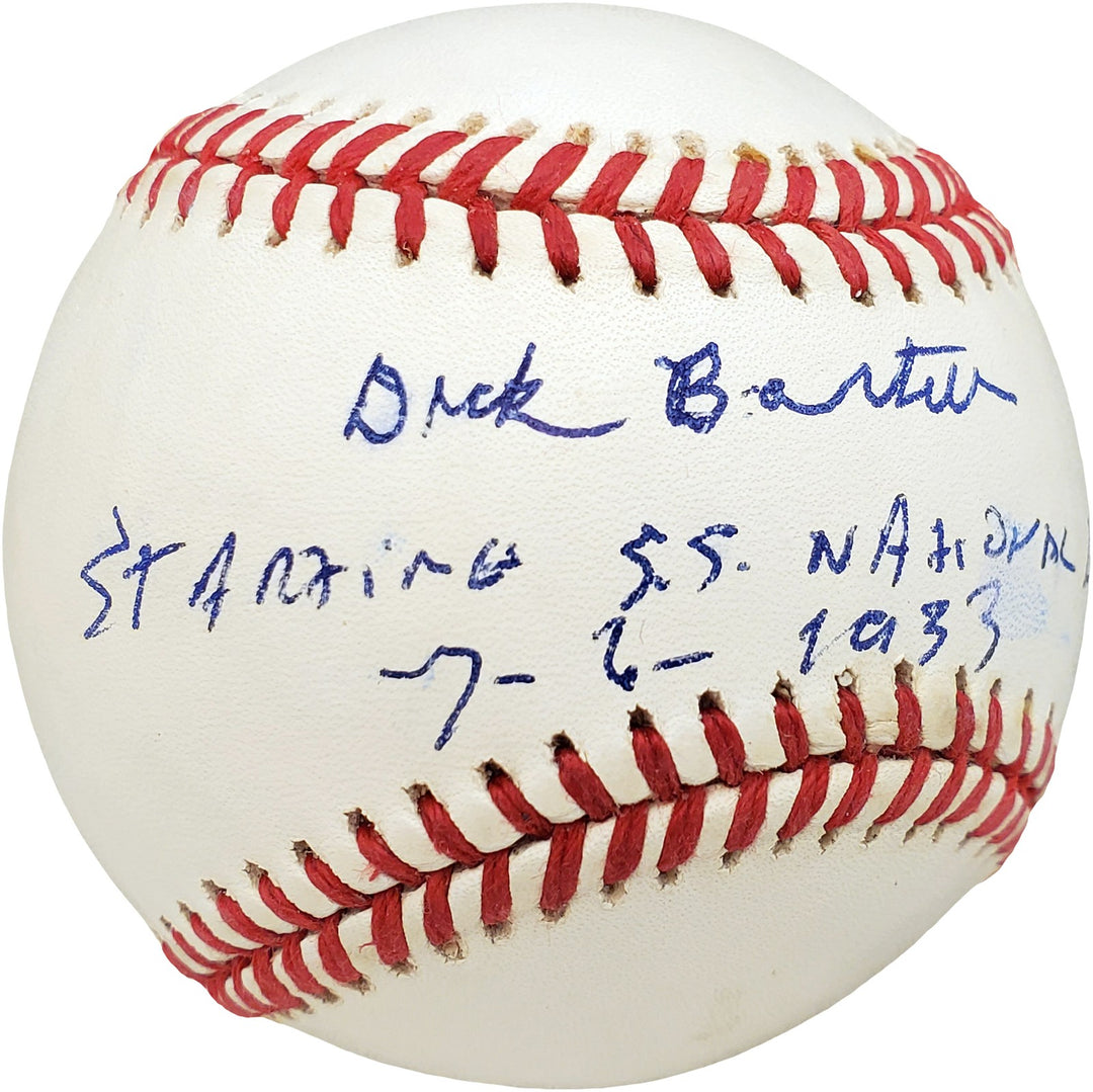 Dick Bartell Signed NL Baseball New York Giants Beckett