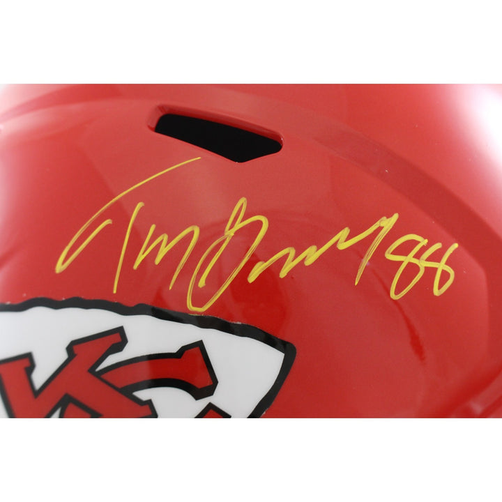 Tony Gonzalez Autographed Kansas City Chiefs F/S Helmet Beckett Witness 56406