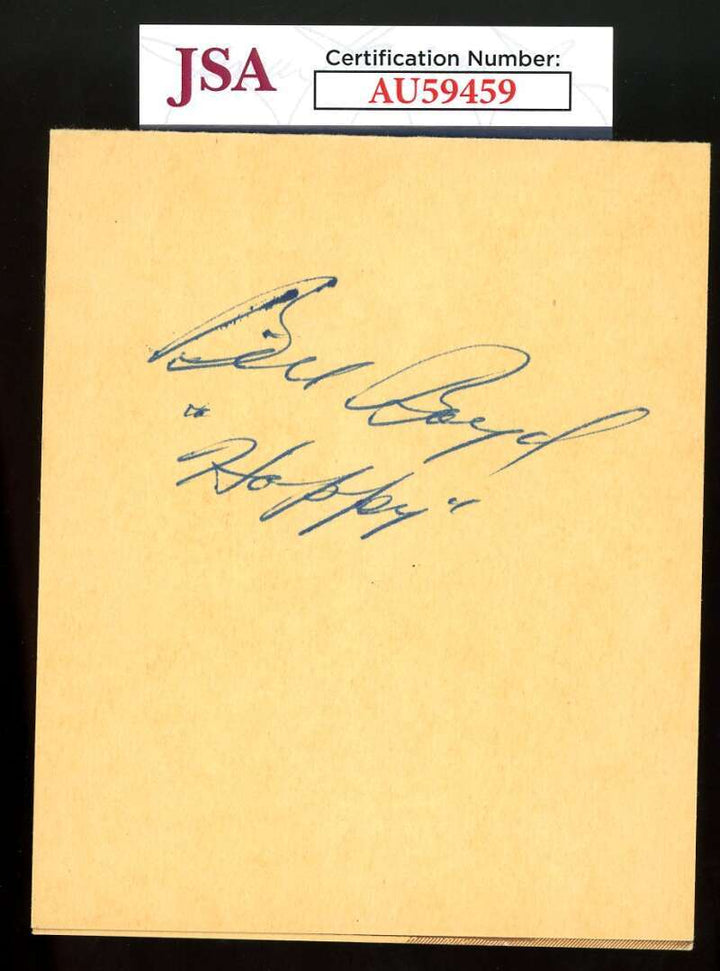 Bill Boyd Hopalong Cassidy JSA Coa Signed Album Page Cut Autograph