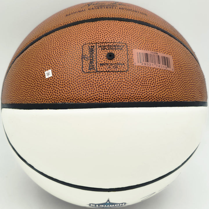 Kon Knueppel Auto Official Spalding Hornets White Logo Basketball Fanatics Holo