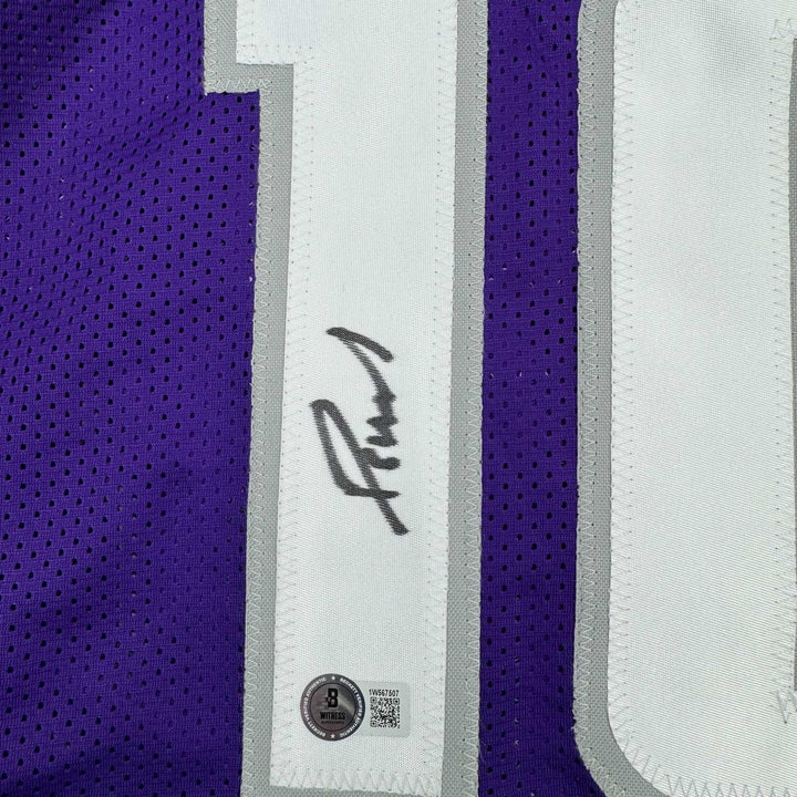 Autographed/Signed Domantas Sabonis Sacramento Purple Jersey BAS COA
