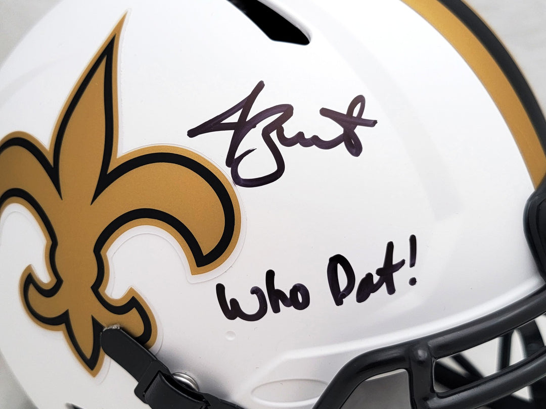 Jameis Winston Auto Saints Lunar Eclipse White Full Size Auth Helmet Who Dat BAS